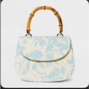 A New Day Floral Top Handle Handbag Blue